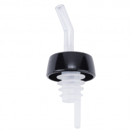 LONG SPOUT FREE POURER, CLEAR, WITH COLLAR (12)