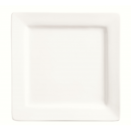 PLATE, 9 SQUARE, BRIGHT WHITE