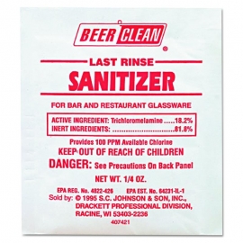 LAST RINSE SANITIZER, FOR GLASSWARE (100/PKS)