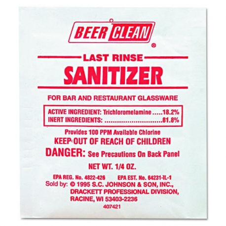 SANITIZER, BEER CLEAN, FOR GLA