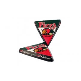 PIZZA SLICE HINGED-LID CONTAINER, 9" LENGTH, STOCK PRINT (200)