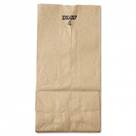 PAPER BAG, 4 LB, KRAFT, 5" X 3-1/3" X 9-3/4" - 500 PER PACK