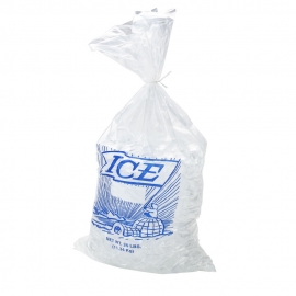 ICE BAG, PLASTIC, 20 LB, "ICE" PRINTED - 500 PER CASE