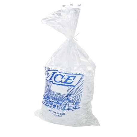 BAG, PLASTIC, PRINTED, ""ICE""