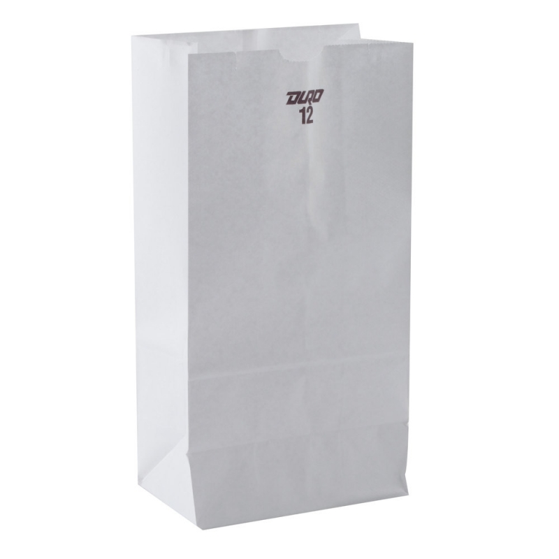 12 lb White Grocery Bag, Small White Paper Bags