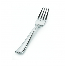 SILVER FORK, HEAVY WEIGHT PLASTIC (600)