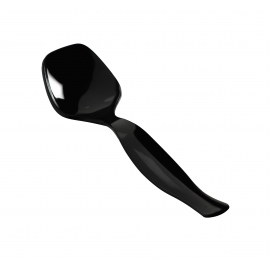 FINELINE 8.5" BLACK SERVING SPOON, INDIVIDUALLY WRAPPED, 3302-BK (144)