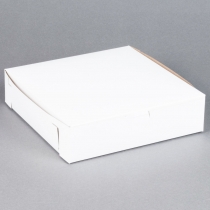 BAKERY BOX, 10 X 10 X 2.5 WHIT