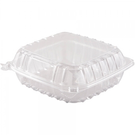 DART 8" CLEARSEAL CLEAR PLASTIC HINGED LID CONTAINER, C90PST1, (250)