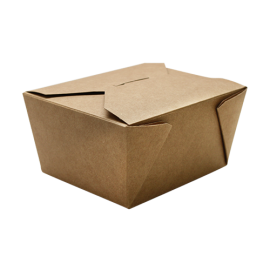 30 OZ KRAFT PAPER TO GO CONTAINERS, 4.3" X 3.5" X 2.4" (450)