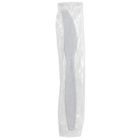 KNIFE, PLASTIC *WRAPPED* WHITE