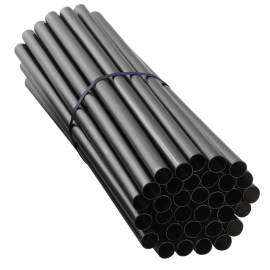 BLACK STIR STRAW, 5.75", BLACK, JUMBO, UNWRAPPED (2,500)