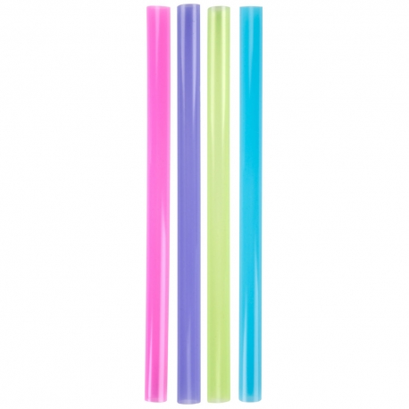 STRAW, 8 NEON, GIANT ASSORTED