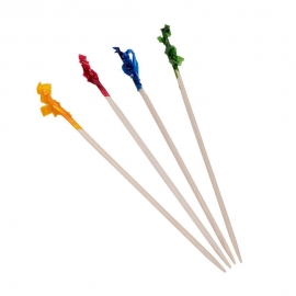 4" (CLUB LENGTH) FRILL PICK, ASSORTED COLORS (1,000)