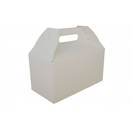 SCT MEDIUM BARN-STYLE CARRY OUT BOX, WHITE (125)