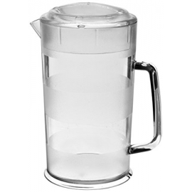CAMBRO® 64 OZ PLASTIC COVERED PITCHER, CLEAR (6)