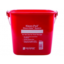 3 QT RED SANITIZING PAIL / BUCKET WITH HANDLE (EACH)