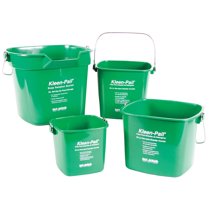 Winco Cleaning Bucket, Soap Solution, 6 Quart, Green - Pack of 1