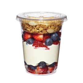 FABRI-KAL 12 OZ CLEAR CUP WITH LIDS AND 4 OZ INSERTS FOR PARFAITS, COMBO PACK (500)