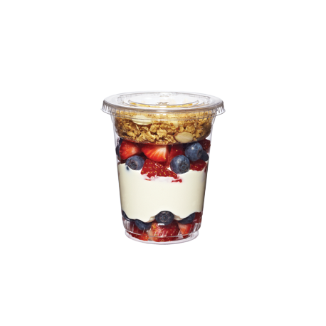 FABRI-KAL 12 OZ CLEAR CUP WITH LIDS AND 4 OZ INSERTS FOR PARFAITS - 500 PER CASE