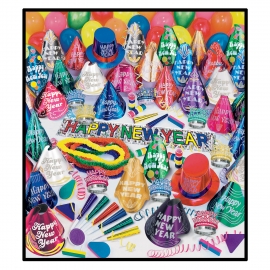 BEISTLE CENTURION DELUXE NEW YEAR'S PARTY FAVOR KIT FOR 100 PEOPLE