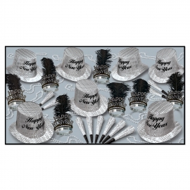 BEISTLE DIAMOND NEW YEAR'S PARTY FAVOR KIT FOR 50 PEOPLE