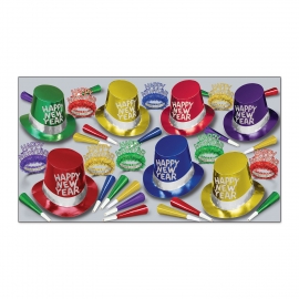 BEISTLE 42ND STREET NEW YEAR'S PARTY FAVOR KIT FOR 50 PEOPLE