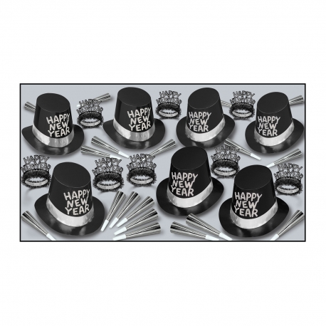 BLACK TIE NEW YEAR'S ASSORTMENT FOR 50 PEOPLE - 88257-50