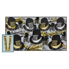 BEISTLE MIDNITE THUNDER NEW YEAR'S PARTY FAVOR KIT FOR 50 PEOPLE