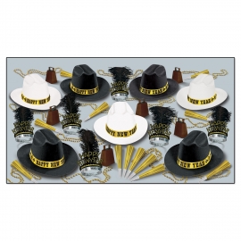 BEISTLE WESTERN NIGHTS NEW YEAR'S PARTY FAVOR KIT FOR 50 PEOPLE