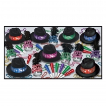 BEISTLE CHICAGO IN COLOR NEW YEAR'S PARTY FAVOR KIT FOR 50