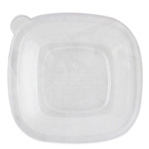 WORLD CENTRIC CLEAR LID FOR 24-48 OZ SQUARE BOWLS - SOLD PER CASE OF 200