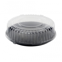 FINELINE DD16.L 16" CLEAR PLASTIC DOME LID, FOR 16" TRAYS (50/CASE)