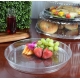 FINELINE HR1220.CL, PLASTIC 12" CLEAR CATERING TRAY EXTRA HEAVY (25/CASE)