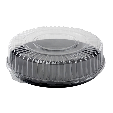 FINELINE DD18.L 18" CLEAR PLASTIC DOME LID, FOR 18" TRAYS (50/CASE)