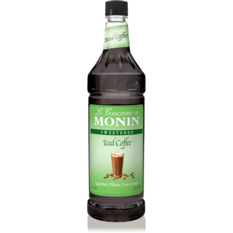 MONIN ICED COFFEE CONCENTRATE, PLASTIC LITER BOTTLE - 4 PER CASE