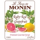 MONIN RUBY RED GRAPEFRUIT FLAVORED SYRUP, PLASTIC LITER BOTTLE - 4 PER CASE