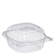 DART 5" CLEARSEAL CLEAR PLASTIC HINGED LID CONTAINER, C53PST1, (500)