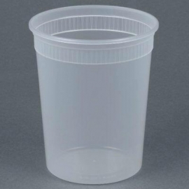 32 OZ DELI CONTAINER, HEAVY DUTY POLYPROPYLENE (500) CONTAINER ONLY