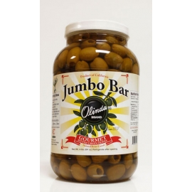 OLINDA 1 GALLON PITTED CALIFORNIA GROWN "JUMBO BAR" QUEEN SIZE OLIVES (EACH)