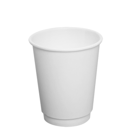 KARAT 8 OZ WHITE PAPER INSULATED "DOUBLE WALL" HOT CUP (500)