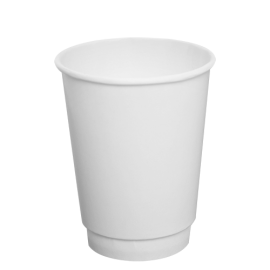 KARAT 12 OZ, WHITE PAPER INSULATED "DOUBLE WALL" HOT CUP (500)