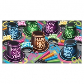 BEISTLE GLOWING NEW YEAR PARTY FAVOR KIT FOR 50