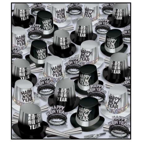 BEISTLE THE GREAT NEW YEAR'S BLACK  & SILVER ASSORTMENT FOR 300 PEOPLE