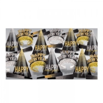 BEISTLE SILVER & GOLD MIDNIGHT BURST ASSORTMENT NEW YEAR'S PARTY FAVOR KIT FOR 50 PEOPLE