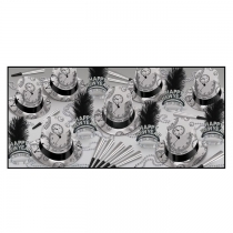 BEISTLE SILVER TIMES NEW YEAR'S PARTY FAVOR KIT FOR 50 PEOPLE