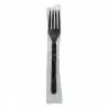 BLACK POLYPROPYLENE PLASTIC HEAVY-WEIGHT *WRAPPED* FORK (1000)