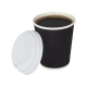 KARAT 12 OZ BLACK PAPER HOT CUP WITH INTEGRATED RIPPLE SLEEVE (500)