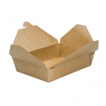 50 OZ / 2 KRAFT PAPER TO GO CONTAINERS, 8" X 6" X 1.75" (200)