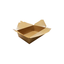 76 OZ / 3  KRAFT PAPER TO GO CONTAINERS, 7.8" X 5.5" X 2.4" (200)